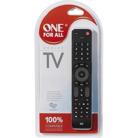 One for All Evolve TV Universal fjernstyring Sort
